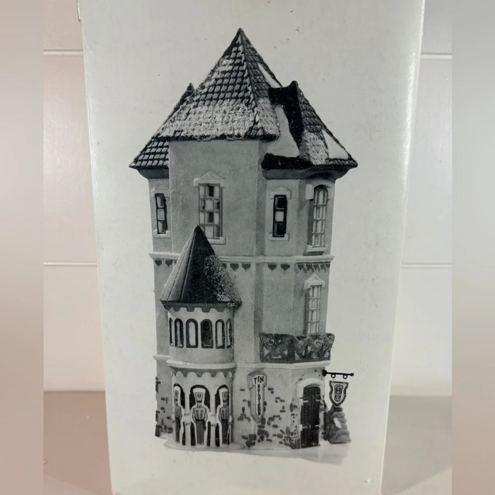 Department 56 Blue Roof Light-Up Holiday Tower with White Facade